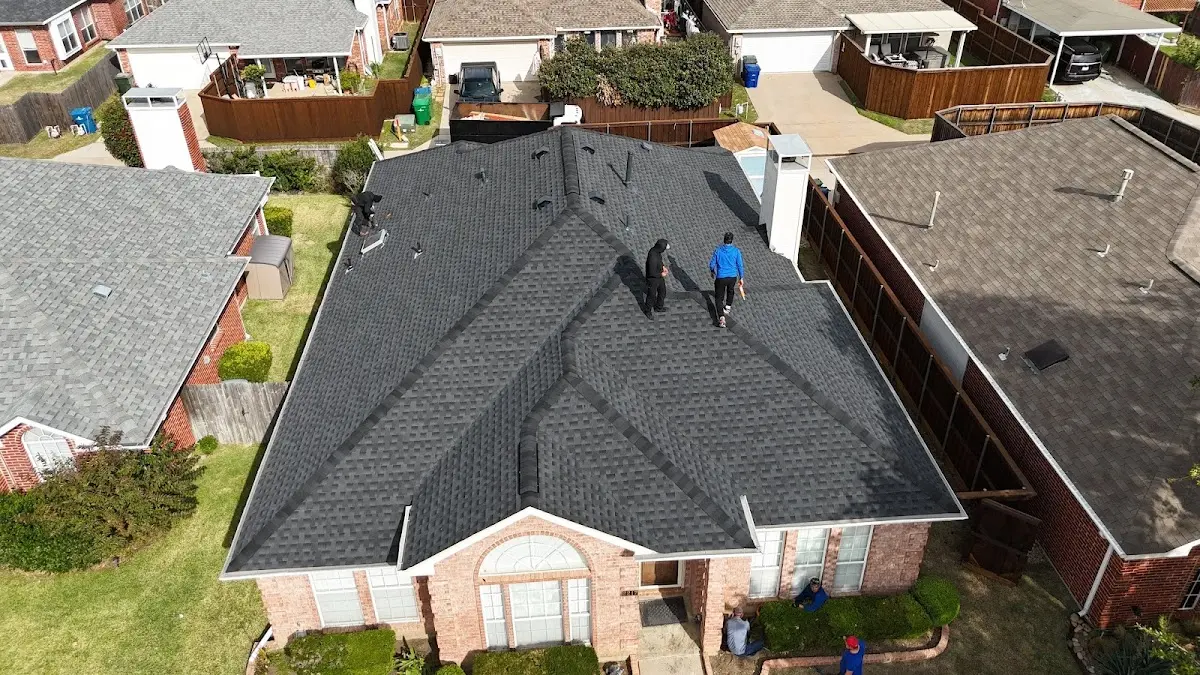 Commercial Roofing work in progress on a Farmers Branch property